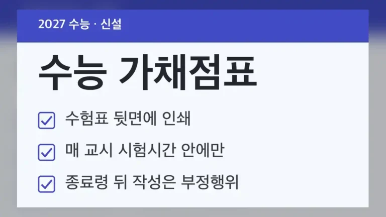 수능 가채점표, 무엇이 바뀌었나