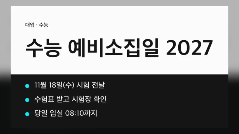 수능 예비소집일, 시험 전날 하는 일