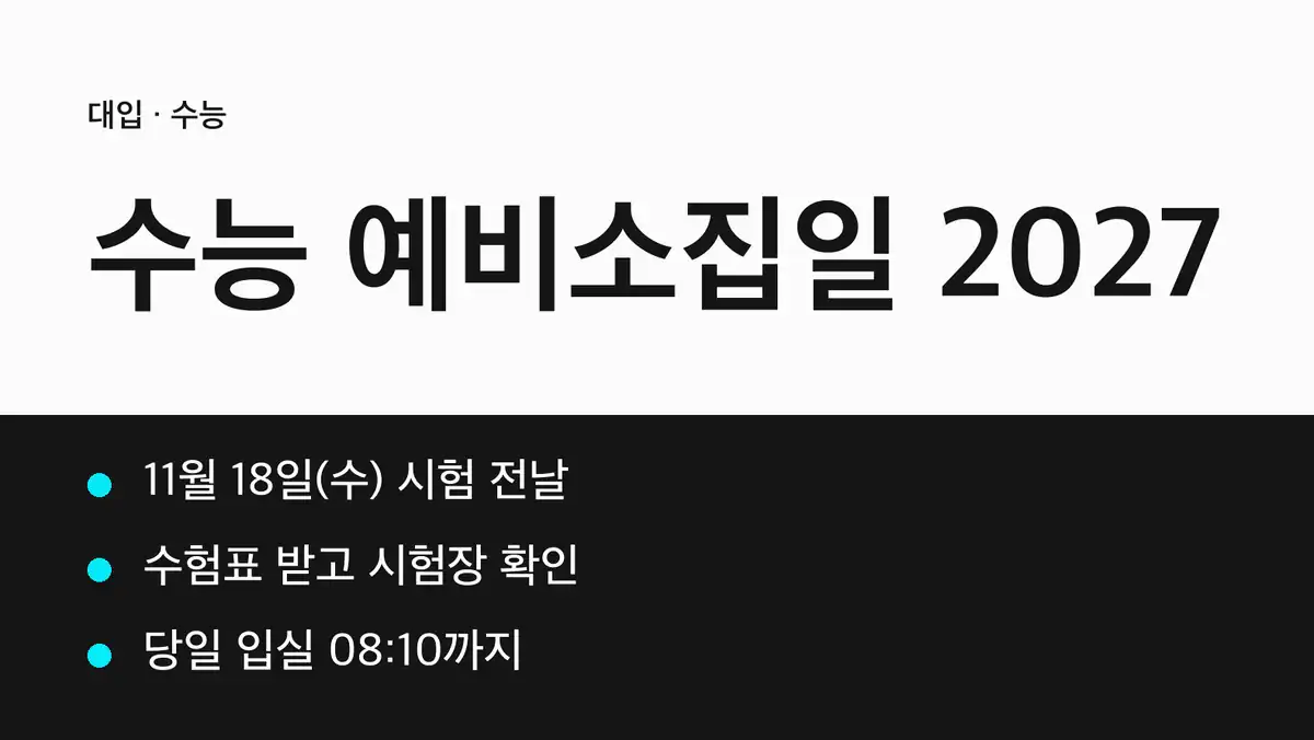 수능 예비소집일, 시험 전날 하는 일